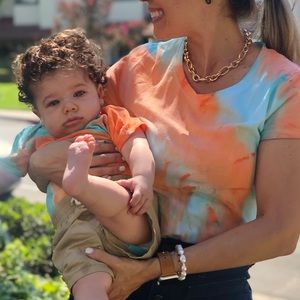 T-shirt tie dye + body baby all set